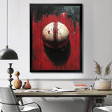 Red And White Sport Cricket Ball - Cricket Sport Canvas Wall Art