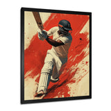 White And Red Sport Cricket Indian Cricket Sport - Cricket Sport Canvas Wall Art