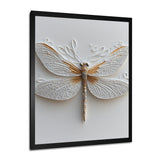 White And Gold Dragonfly Moonlit Magic - Dragonfly Bedroom Wall Art