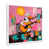 Nursery Duck Playing Guitar - Pink Duck Wall Art