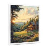 Green And Brown Golf Course With Cozy Lodge I - Golf Canvas Wall Art