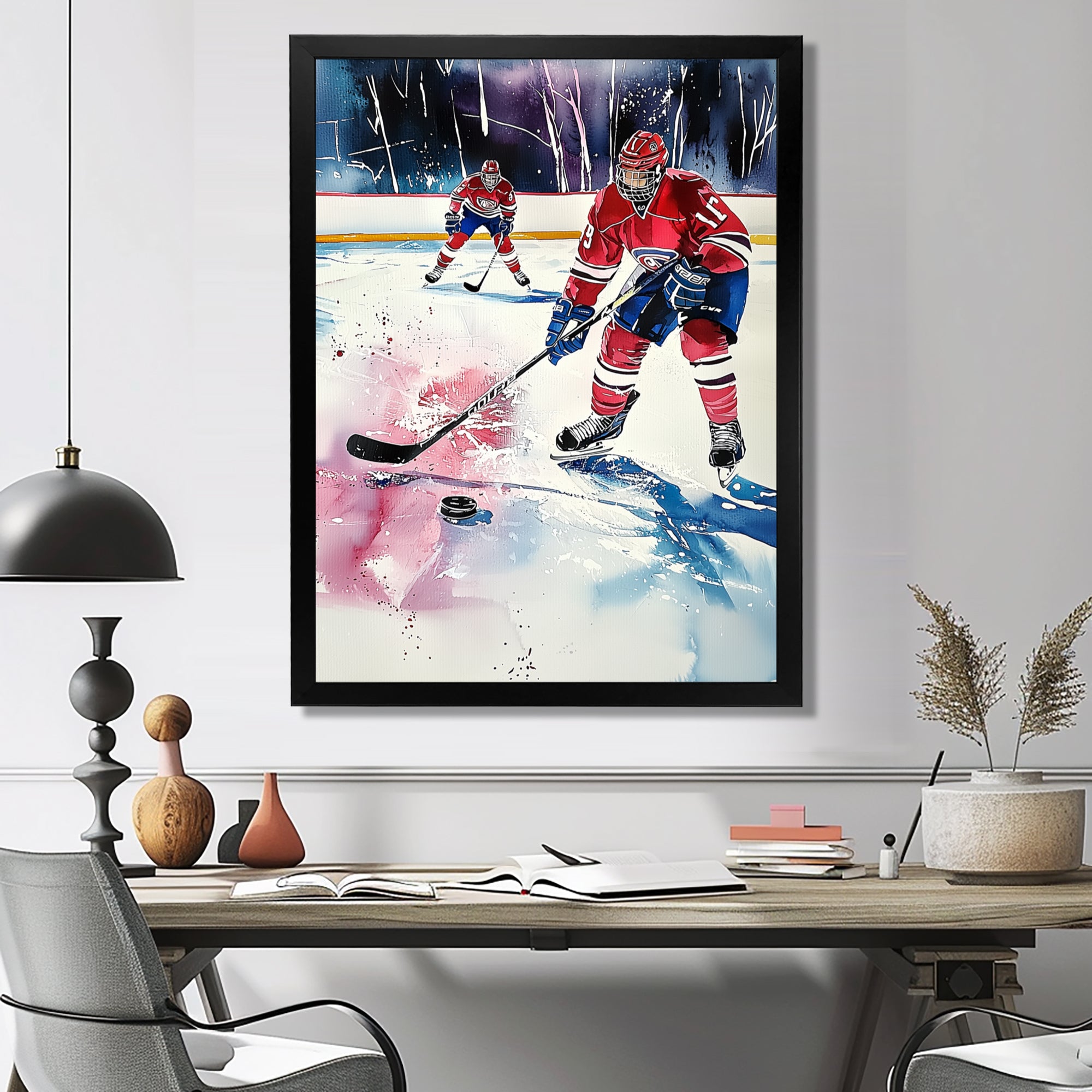 Hockey Players In Montreal - Sport Hockey Canvas Wall Art