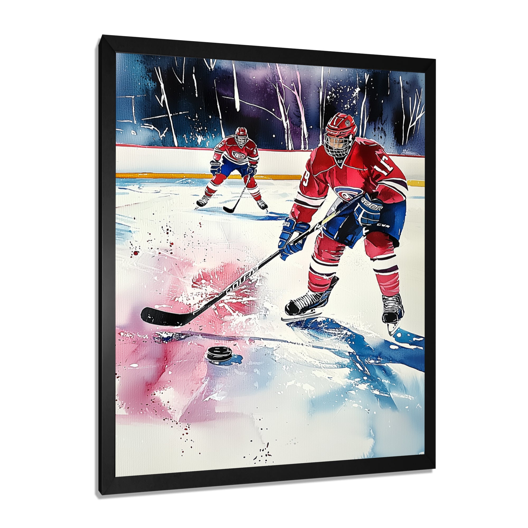 Hockey Players In Montreal - Sport Hockey Canvas Wall Art
