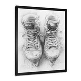 Hockey Skates In Grey And Tones - Sport Hockey Canvas Wall Art