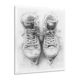 Hockey Skates In Grey And Tones - Sport Hockey Canvas Wall Art