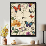 Love Butterflies In Blue And Orange Tones - Butterfly Wall Art Prints