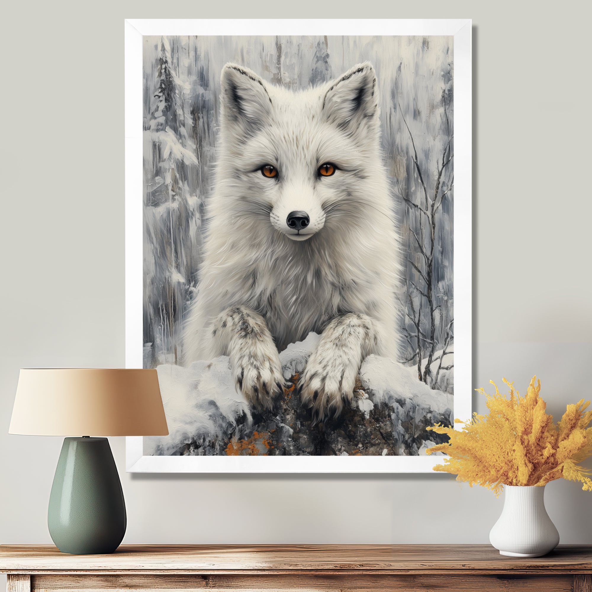 Grey Arctic Fox In The Yukon - Wolf Home Decor Art