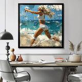 Volleyball Player Serving The Ball I - Volleyball Canvas Wall Art