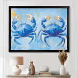 Coastal Blue Crab Battle - Crab Wall Decor