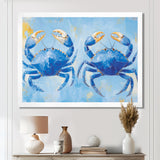 Coastal Blue Crab Battle - Crab Wall Decor