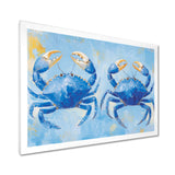 Coastal Blue Crab Battle - Crab Wall Decor