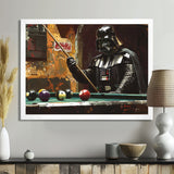 Dark Vader Playing Billiards I - Billiards Canvas Wall Art