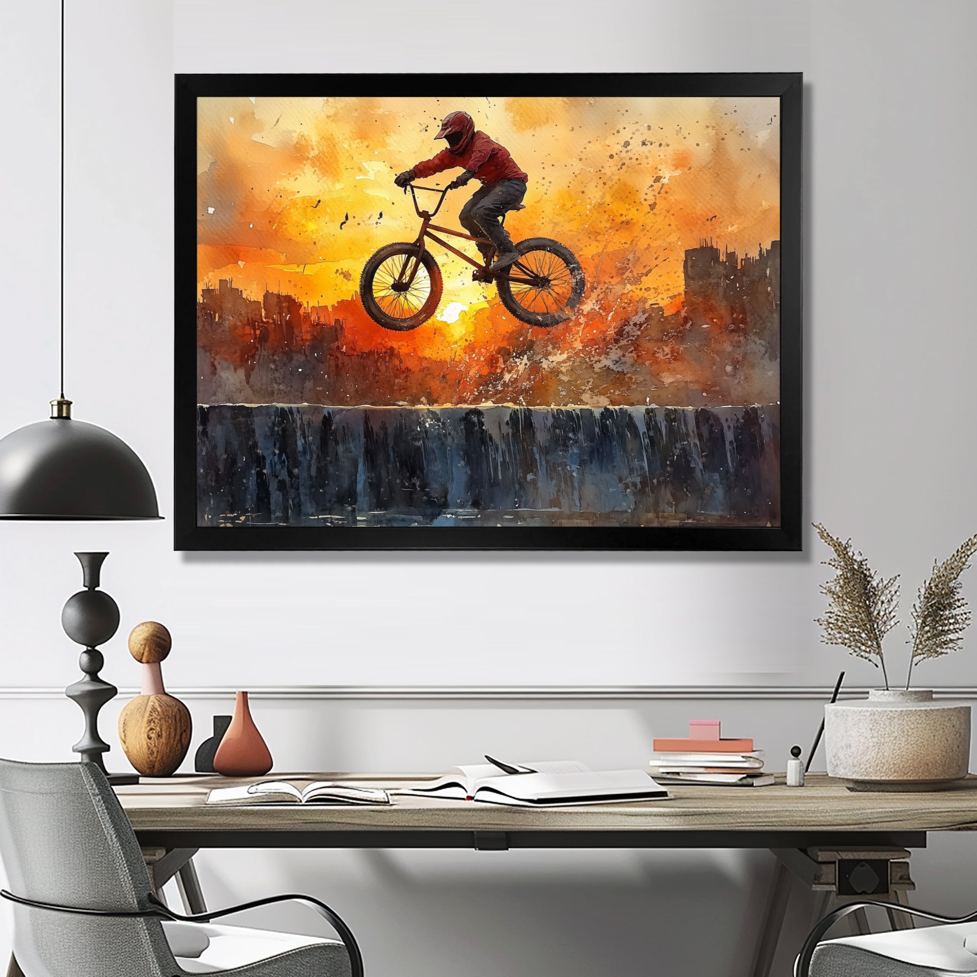 Orange BMX Legacy - Cycling Canvas Wall Art