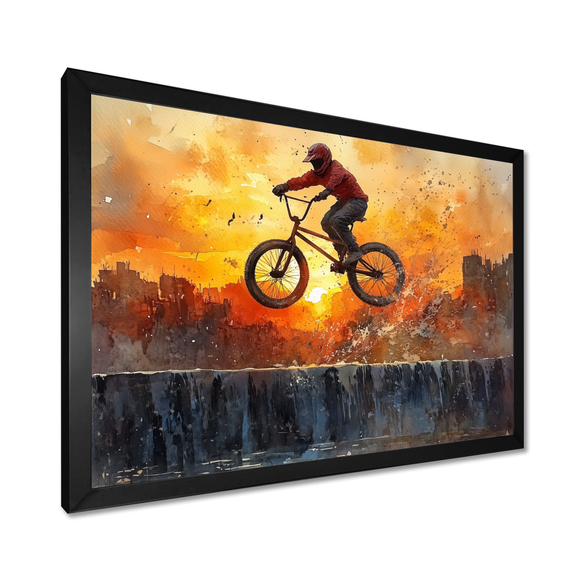 Orange BMX Legacy - Cycling Canvas Wall Art
