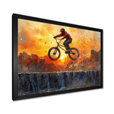 Orange BMX Legacy - Cycling Canvas Wall Art