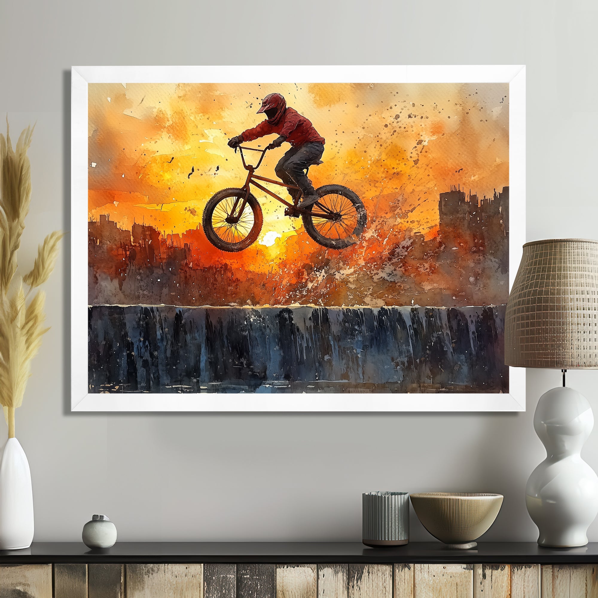 Orange BMX Legacy - Cycling Canvas Wall Art