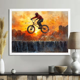 Orange BMX Legacy - Cycling Canvas Wall Art