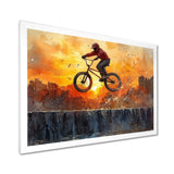 Orange BMX Legacy - Cycling Canvas Wall Art
