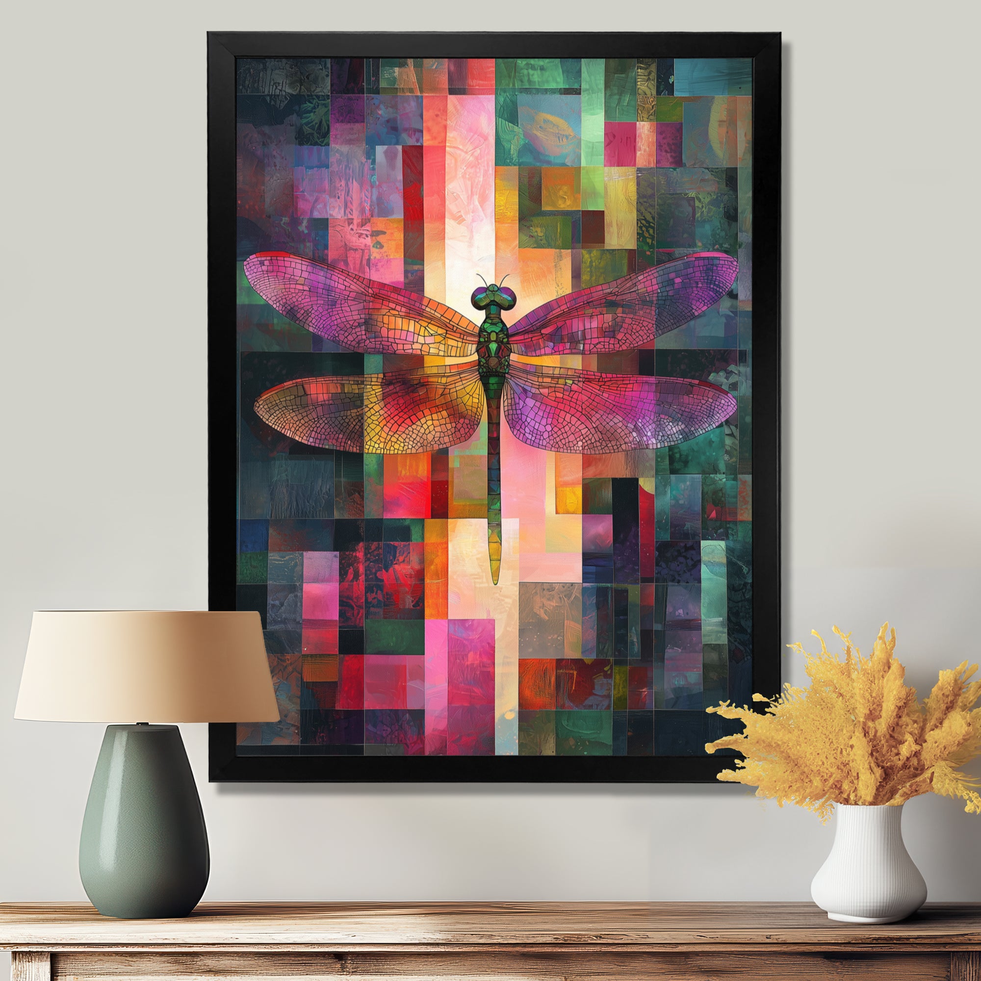 Pink Dragonfly's Auroras Dance - Dragonfly Wall Decor