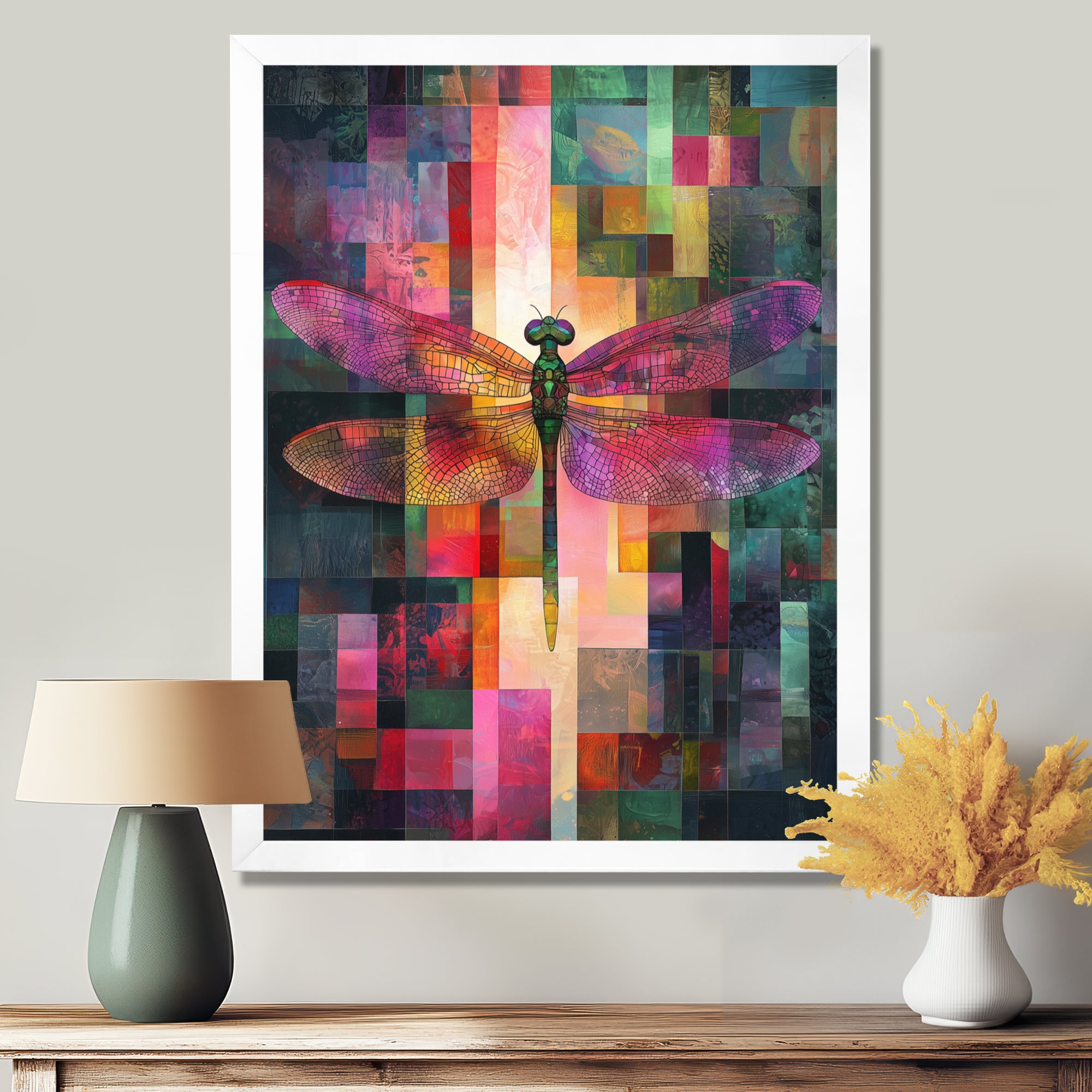 Pink Dragonfly's Auroras Dance - Dragonfly Wall Decor