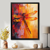 Red Yellow Dragonfly's Breath - Dragonfly Wall Decor