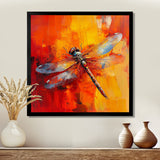 Orange Yellow Dragonfly's Breath - Dragonfly Wall Art Prints