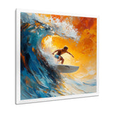Blue Surfing Competition I - Surfing Canvas Wall Art