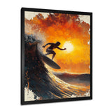 Yellow Surfing Competition - Surfing Canvas Wall Art