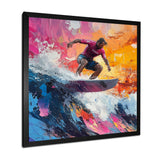 Pink Surfing Competition I - Surfing Canvas Wall Art