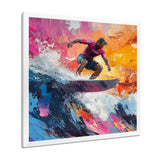 Pink Surfing Competition I - Surfing Canvas Wall Art