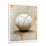 White Volleyball Ballon Minimalism Vibes - Volleyball Canvas Wall Art