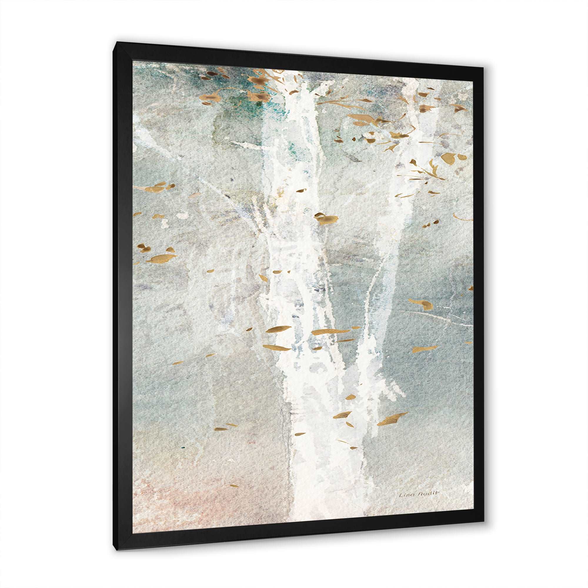 A Woodland Walk into the Forest IV Framed Print Vibrant Black - 1.5" Width