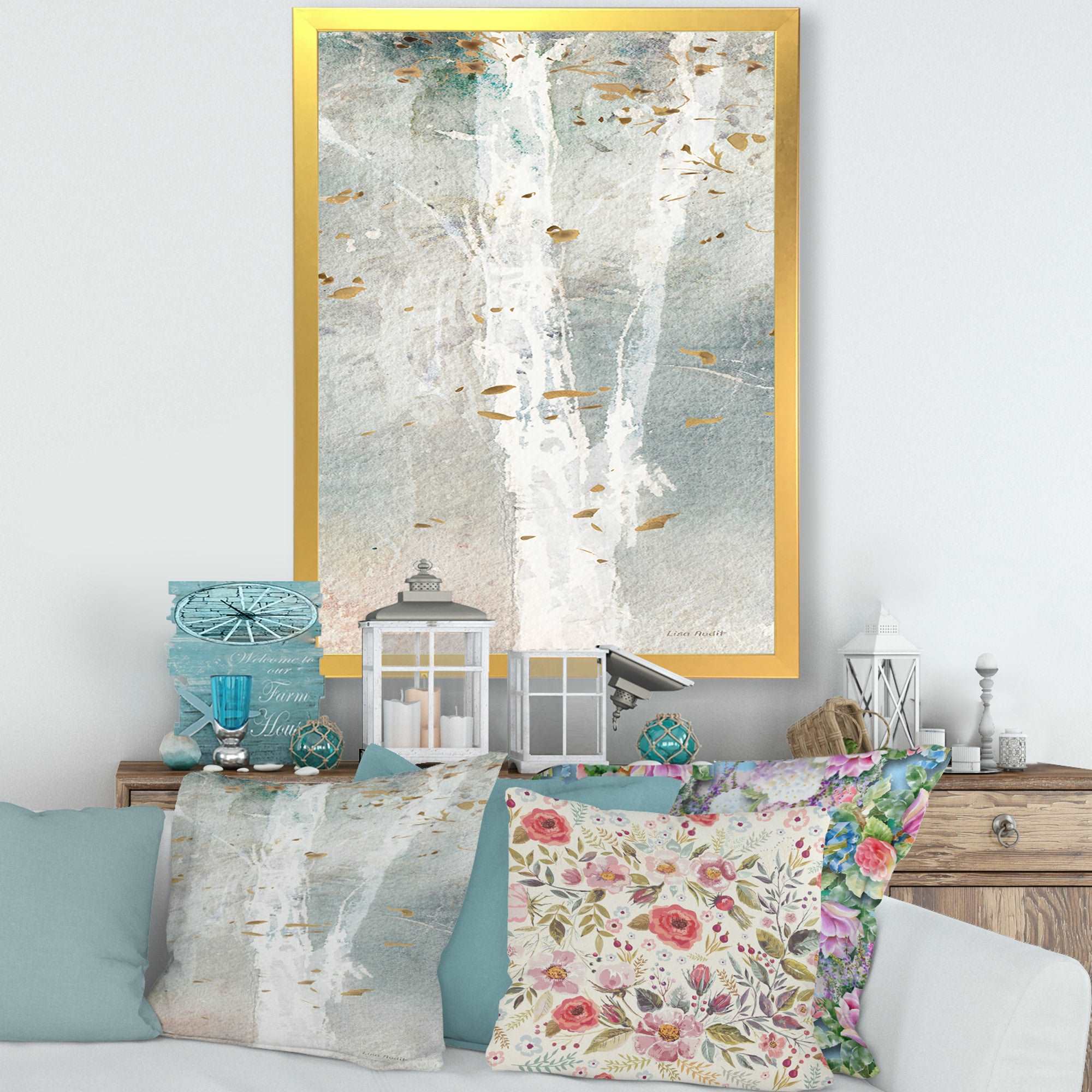 A Woodland Walk into the Forest IV Framed Print Vibrant Gold - 1.5" Width