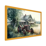 Tractor In Barn I - Truck Canvas Wall Art