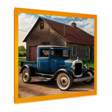 30S Ford Car In Barn II Framed Print Vibrant Gold - 1.5"Width