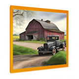 30S Ford Car In Barn III Framed Print Vibrant Gold - 1.5"Width