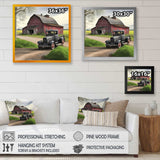 30S Ford Car In Barn III Framed Print Vibrant Gold - 1.5"Width
