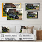 30S Ford Car In Barn V Framed Print Vibrant Gold - 1.5"Width