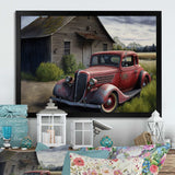 30S Ford Car In Barn VI Framed Print Vibrant Gold - 1.5"Width