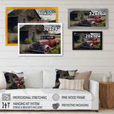 30S Ford Car In Barn VI Framed Print Vibrant Black - 1.5"Width