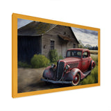 30S Ford Car In Barn VI Framed Print Vibrant Gold - 1.5"Width