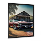 Camero In Barn I - Car Muscle Car Canvas Wall Art