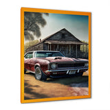 Camero In Barn I - Car Muscle Car Canvas Wall Art