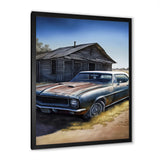 Old True In Barn - Car Old American Canvas Wall Art