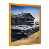 Old True In Barn - Car Old American Canvas Wall Art