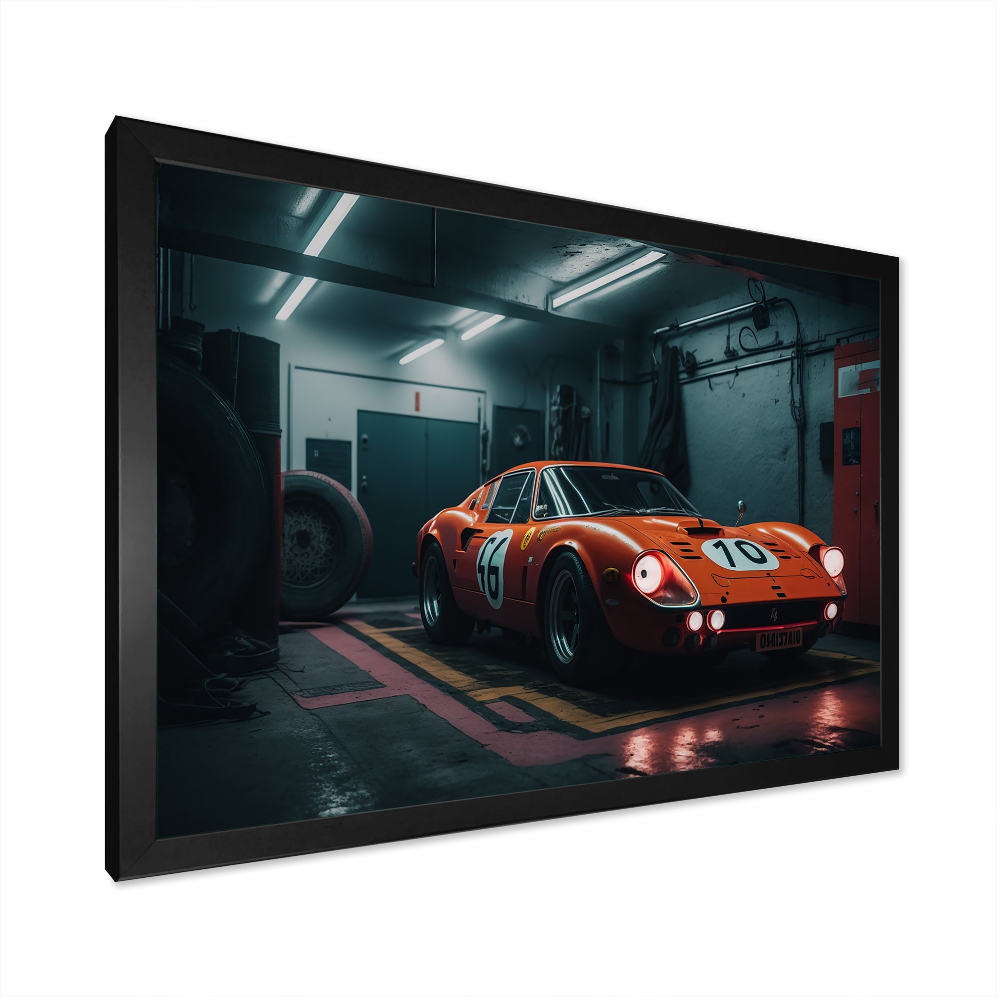 Orange Exotic Car Photography - Cars Race Exotic Canvas Wall Art