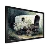 Flower Old Cottage Caravan I - Car Old American Canvas Wall Art
