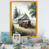Tractor At The Barn In Summer I - Car Old American Canvas Wall Art
