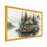 Fishing House By The Lake I - Hunting & Fishing Canvas Wall Art