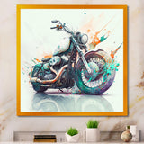 Modern Vibrant Motorcycle - Motorcycle Canvas Wall Art